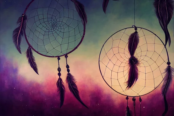 Beautiful Dreamcatcher Abstract Background Digital Art — ストック写真