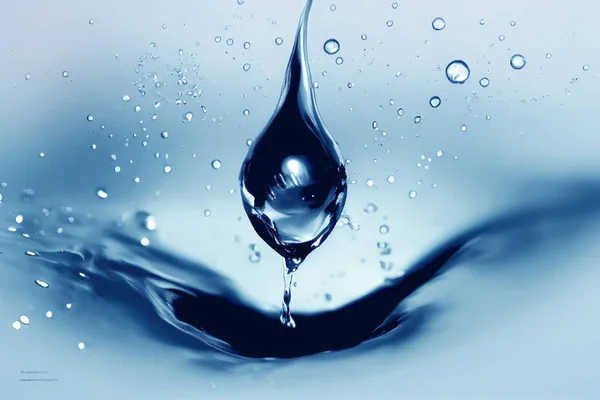 Воды Брызги Капли Воды Цифровое Искусство — стоковое фото