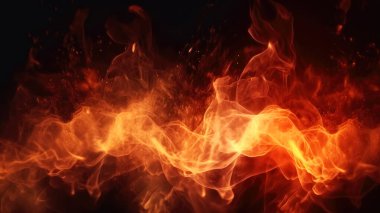 Beautiful fire background, digital art clipart