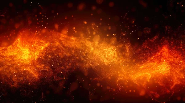 Schöner Feuerhintergrund Der Dem Kosmischen Raum Ähnelt Generative Entwicklung — Stockfoto