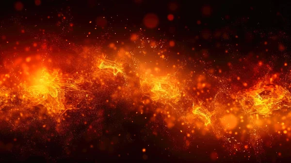 Gyönyörű Tűz Háttér Hasonlít Kozmikus Tér Generatív — Stock Fotó