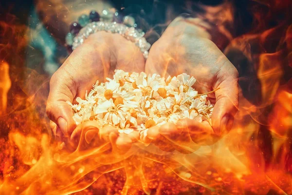 Красне Духовне Язничне Вогневий Ефект — стокове фото