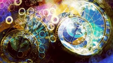Astrolojik sembol Zodiac. Soyut renk arkaplanı