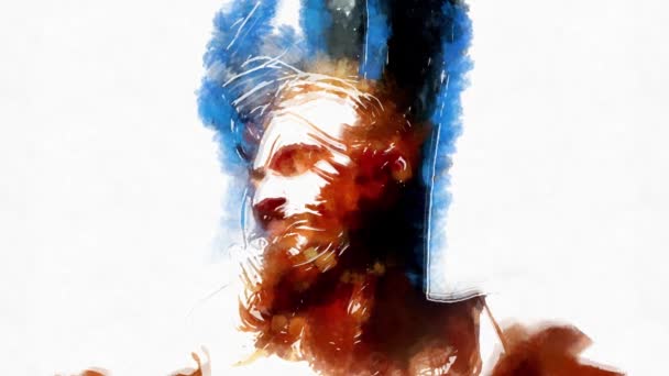 Jezus Het Kruis Interpretatie Van Avanrgard Met Grafische Stilering — Stockvideo