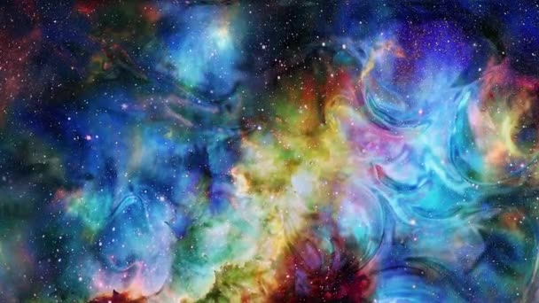 Spazio Cosmico Stelle Colore Sfondo Astratto Cosmico — Video Stock