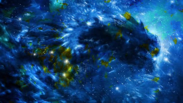 Cosmic Dragon Space Stars Blue Cosmic Abstract Background Loop Animation — Wideo stockowe