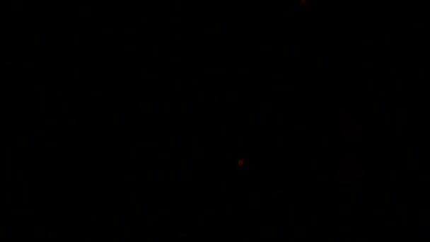 橙色的火光燃烧在黑色的背景上 星星之火的背景 — 图库视频影像