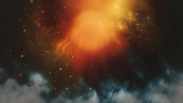 Абстрактні Сонячні Промені Чорному Тлі — стокове відео