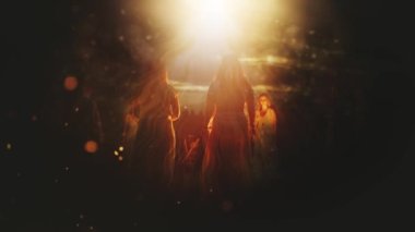 Women at the night ceremony. Ceremony space