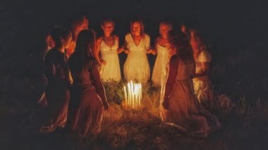 Women at the night ceremony. Ceremony space