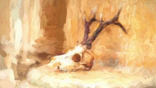Skull Young Deer Altar — Stock videók