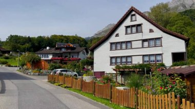 Güzel ortaçağ mimarisinin manzarası