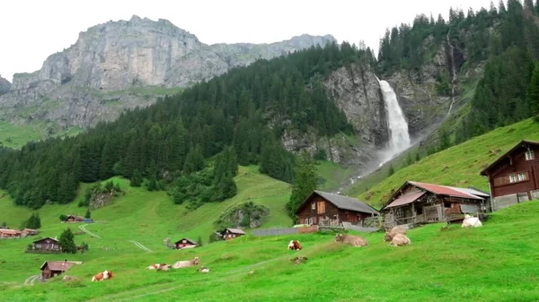 stock image beautiful landscape with a mountain village