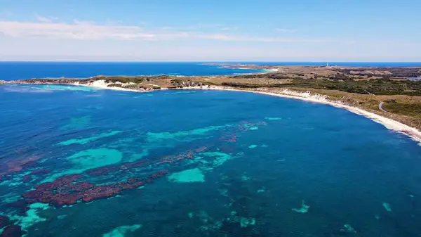 stock image aerial view on the beach of the mediterranean sea in the north of the state of israel