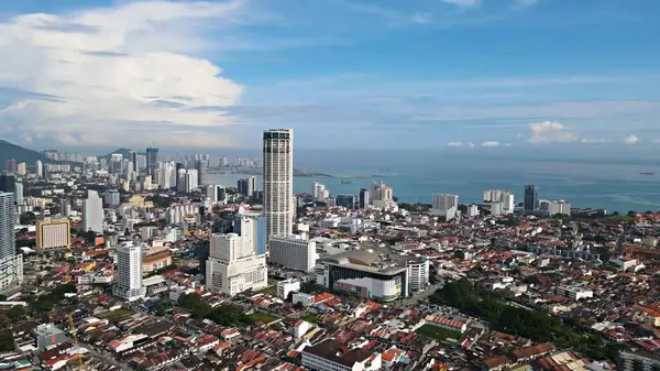 Kuala lumpur şehrinin gökyüzü manzarası. Malezya