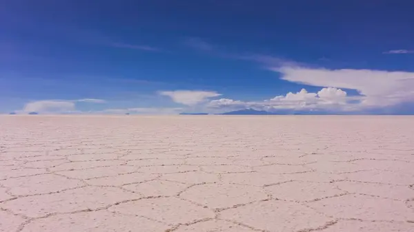 white desert salt lake in uyuni salt flat, bolivia