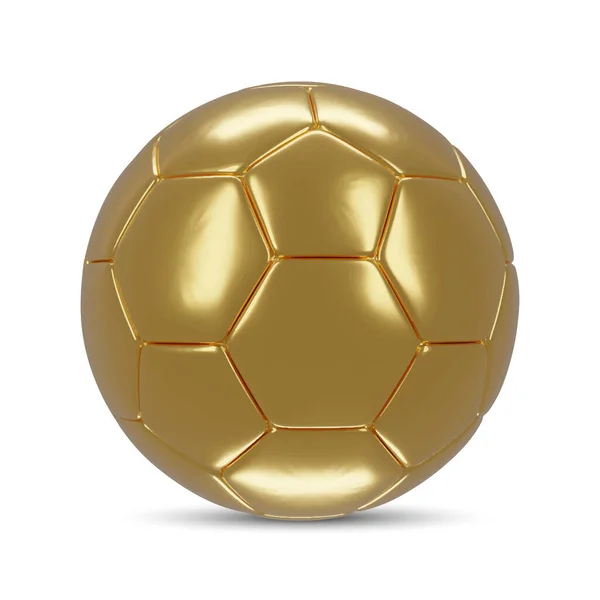 Taça Com Bola Dourada Objeto Realista Ícone Isolado Sobre Fundo — Vetor de Stock