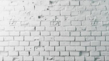 Texture seamless loop 4K background concept white brick wall background in light room.