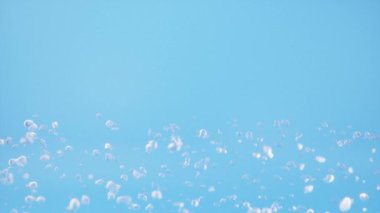 Abstract 4K animation of rising water bubbles. natural biological background.