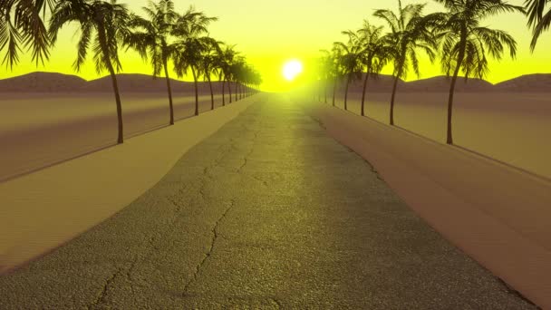 30Fps Пустеля Схід Сонця Захід Сонця Червона Жовта Пустеля Схід — стокове відео