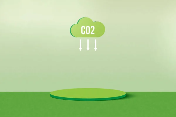 Co2 Emisiones Dióxido Carbono Reducción Problema Cambio Climático Concepto Ecología — Archivo Imágenes Vectoriales