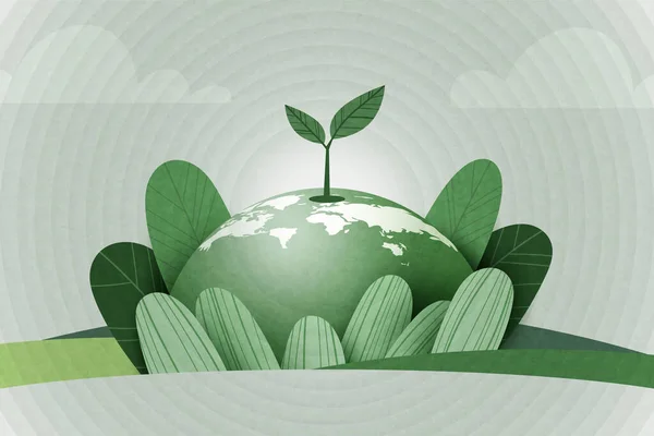 Planta Tierra Para Medio Ambiente Día Mundial Del Medio Ambiente — Vector de stock
