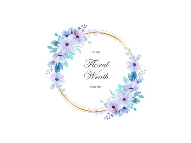 Çiçek Gazabı 'nı elle boyamış. Çiçekli suluboya Gazap pembe gül çiçekleri ve altın yuvarlak çerçeveli. Tebrik kartları için el çizimi şablon ya da izole edilmiş arka planda düğün davetiyeleri. Yuvarlak botanik vintage sınır