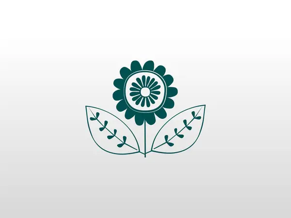 Papatya çiçeğinin düz simgesi. Çağdaş basitlikte çiçek. Şirin, yuvarlak bitki doğası. Vektör çizimi. Çiçek ikonu. Çiçek ikonları. Çiçek Vektörü.