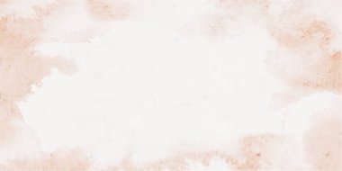 Yumuşak, bulut gibi bir dokusu olan bej renkli suluboya bir arka plan. Metin ya da görüntü eklemek için mükemmel, parlak beyaz bir merkezi var. tasarım ögesi