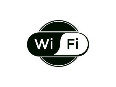 wifi simgesi siyah ve beyaz illüstrasyon