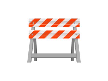 Düz bir dizaynda inşaat ve yol bariyeri koleksiyonu