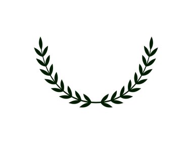 Defne çelengi ikonu. Web için defne çelengi vektör simgelerinin düz çizimi