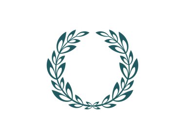 Laurel çelenk zafer ikonu koleksiyonu. Kazanan ödül yaprağı logosu