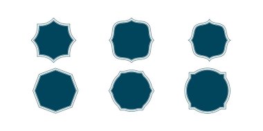 İslami çerçeveler, rozetler. Zarif lüks çerçeve tasarımı