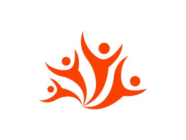 Topluluk ve halk logosu, markalaşma ve kimlik projeleri için birlik, takım çalışması, çeşitlilik, insan bağlantısı, işbirliği ve sosyal grupları sembolize eden bir şablon tasarlar.