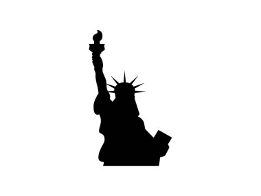 Özgürlük Anıtı 'nın ikonik vektör silueti, Amerikan bağımsızlığını, özgürlüğünü ve vatanseverliğini temsil ediyor. 4 Temmuz ya da ulusal kutlamalar için mükemmel.