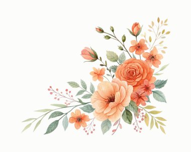 Beyaz arka planda izole edilmiş sonbahar çiçeğinin suluboya çizimi. Mevsimlik tebrik kartları, davetiyeler ve botanik temalı yaratıcı tasarım projeleri için ideal..