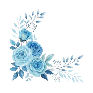 Çalgı ve yeşil yapraklı suluboya çelenkler, beyaz arka planda el çizimi ve izole edilmiş, düğünler ve botanik dekor projeleri için ideal