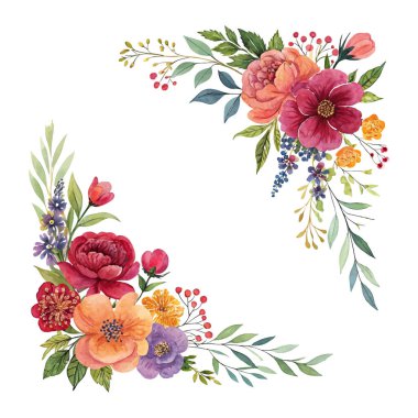 Yumuşak yapraklı, suluboya pembe çelenkler romantik düğün davetiyeleri, kadınsı kartlar ve zarif bahar dekorasyonları için tasarlanmış.