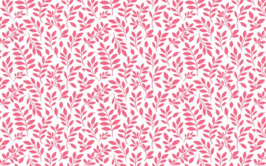 Tekstil, duvar kâğıdı, ekolojik projeler ve doğal temalı arka planlar için mükemmel, el yapımı, biçimlendirilmiş sanatsal yapraklara sahip kusursuz desen..