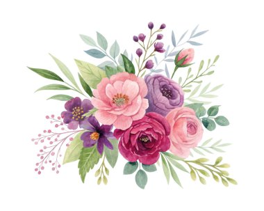 Elle boyanmış çiçek çiçekli bahar pankartı ve hassas doğal renkler mevsimsel promosyonlar, tebrik kartları ve zarif grafik tasarımları için mükemmel.