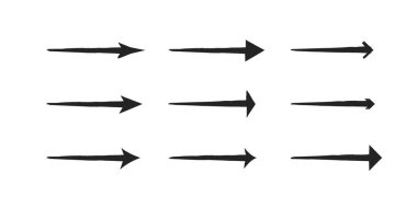 Yaratıcı projeler, planlar, bilgi grafikleri ve dijital illüstrasyonlarda kullanmak için çok yönlü öğeler arayan tasarımcılar için farklı oklar oluşturuldu