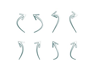 El çizimi ok koleksiyonu, basit vektör okları, minimalist ok seti, sanatsal karalama okları, benzersiz eskiz tarzı oklar, modern yönlü oklar, ifade edilebilir çizgi okları.