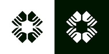 Yaratıcı dijital soyut logo şablon tasarımı canlı gradyan modern şekillerle kimlik teknolojisi yenilikleri için mükemmeldir medya ve kurumsal işletmeler