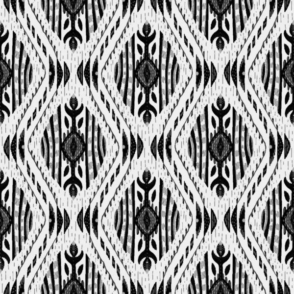 Ikat Seamless Pattern Cloth Curtain Textile Design Wallpapers — Stock Photo, Image