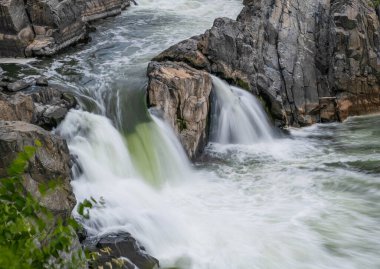 Virginia 'daki Great Falls, dalgalı suların ve güçlü şelalelerin olduğu, doğanın dingin güzellikleriyle çevrili bir yerdir. Nehir manzara boyunca akar, seyahat fotoğrafı için mükemmel bir ortam sunar.