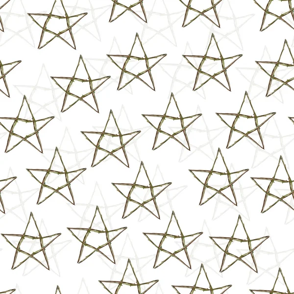 Пятиконечный Акварельный Рисунок Звезды Шаблон Оформления Дизайнов Иллюстраций — стоковое фото