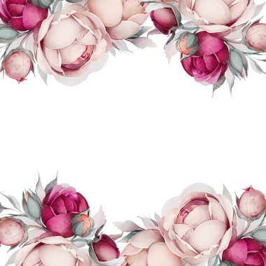 El yapımı suluboya çiçekli tebrik kartı