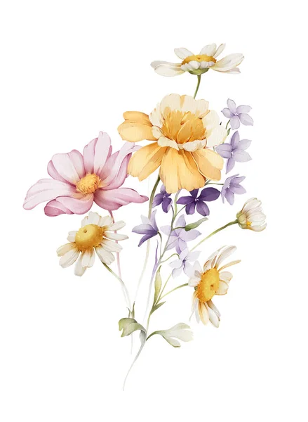 배경에 꽃다발을 놓는다 인사장을 천연색 — 스톡 사진