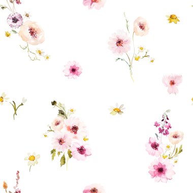 Narin Suluboya Yaban Çiçeği desensiz buketler